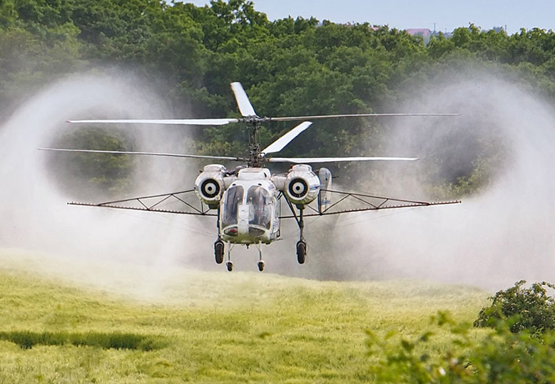 Indianapolis Helicopter Seed Spreading
